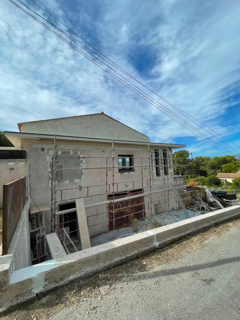 Ravalement de façade à Lugrin - Chantier