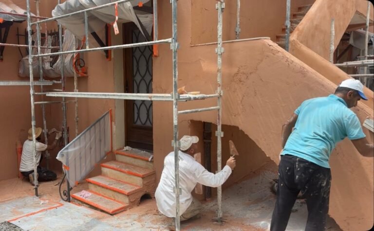 Ravalement de façade à Lugrin - Chantier