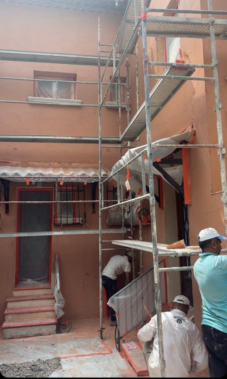 Ravalement de façade à Lugrin - Chantier