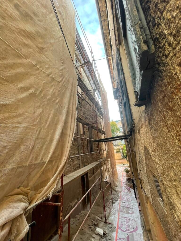 Ravalement de façade à Lugrin - Chantier