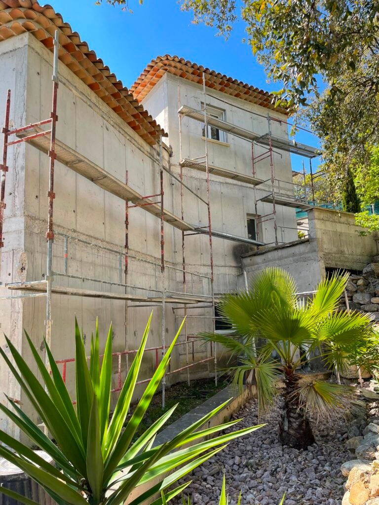 Ravalement de façade à Lugrin - Chantier