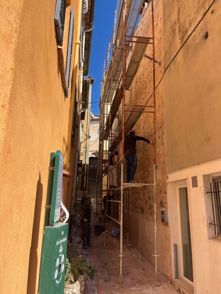 Ravalement de façade à Lugrin - Chantier