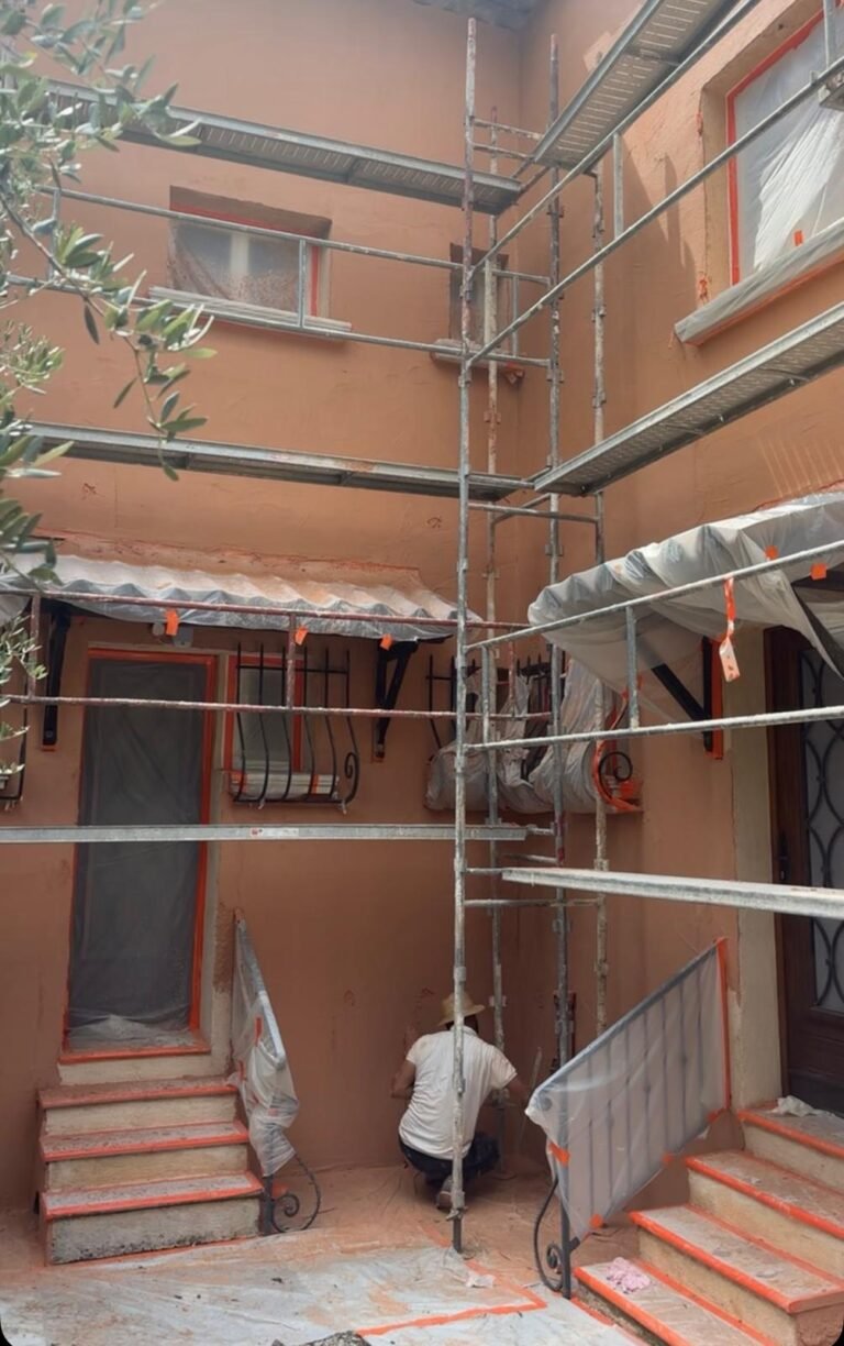 Ravalement de façade à Lugrin - Chantier