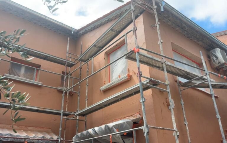 Ravalement de façade à Lugrin - Chantier