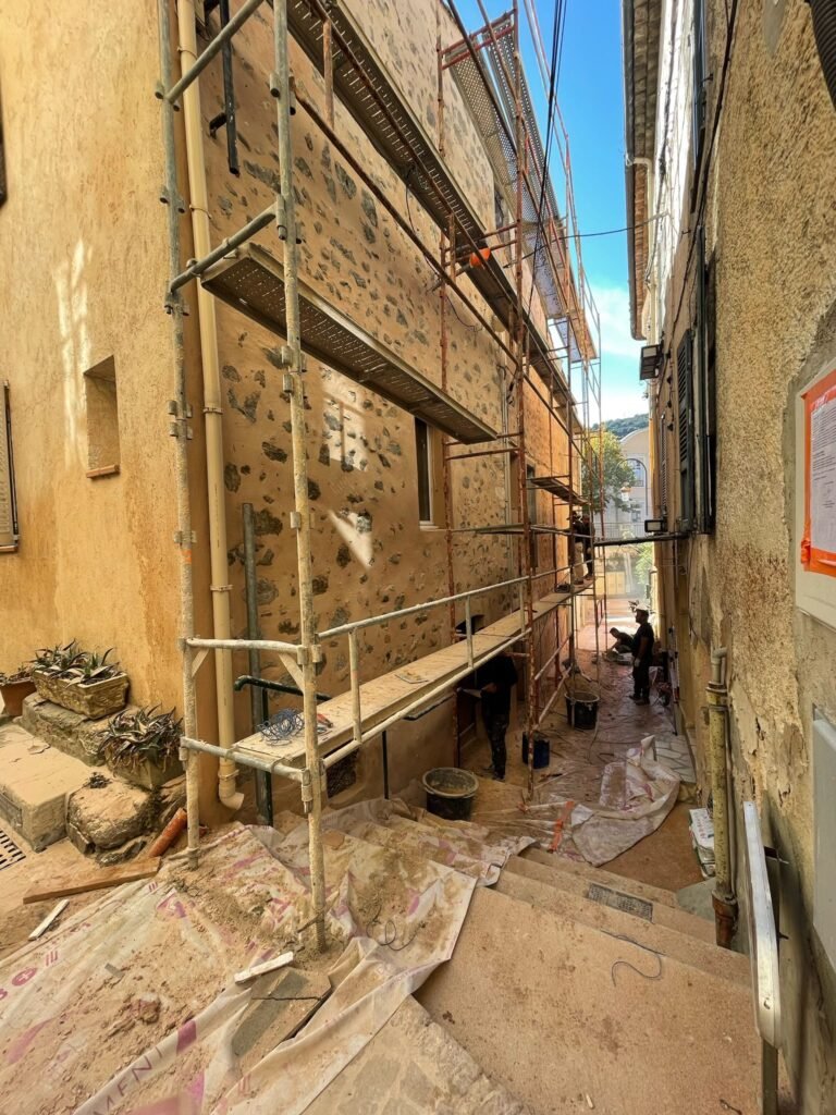 Ravalement de façade à Lugrin - Chantier