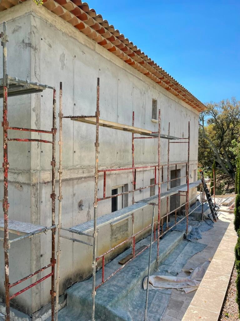 Ravalement de façade à Lugrin - Chantier