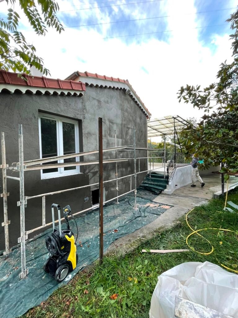 Ravalement de façade à Lugrin - Chantier
